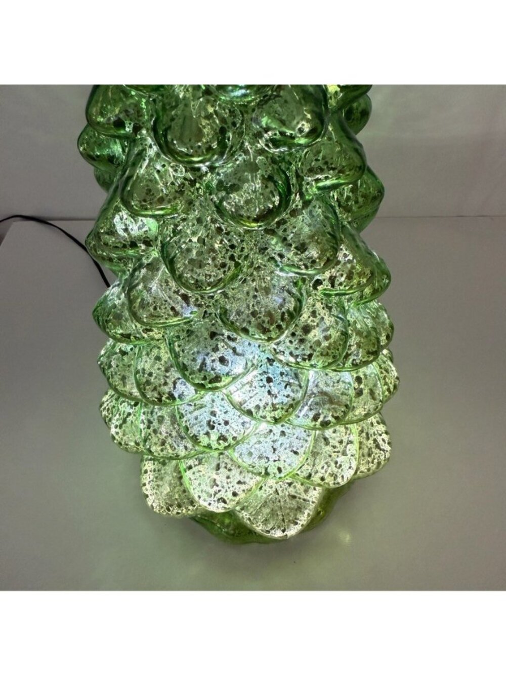 Mercury Glass Kaleidoscope Light Show Green Tree by Valerie Parr Hill 16” - Picture 4 of 8